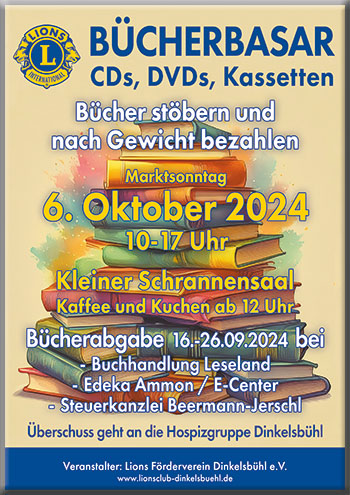 7. Bücherbasar 6.10.2024
