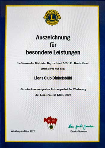 Klasse2000 Auszeichnung H.D. Geissler
