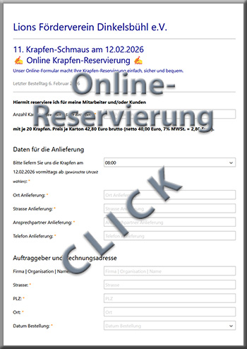ONLINE-Formular Krapfenschmaus 2026